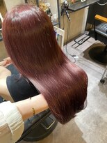 ルモ(Lumo)&nbsp;【MIHO】ブリーチなしピンク×セミロング