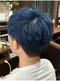 【江添茉友】サファイアブルー×メンズカット