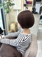 バッカ 横浜桜木町店(BACCA) ミニボブ、レッドブラウン