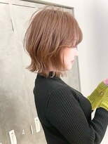 ジアン バイ ミルボン NU茶屋町+(GIEN by milbon)&nbsp;ピンクベージュ/レイヤーボブ/顔周りカット/ブリーチ