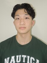 ルックグッドストア(LOOK GOOD STORE)&nbsp;メンズカットセンターパートニュアンスパーマツーブロック