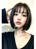 小顔見せ！韓国風タッセルボブ×艶感シースルーバング