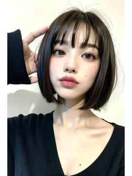 小顔見せ！韓国風タッセルボブ×艶感シースルーバング