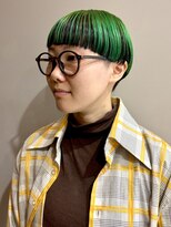 イギー(igggy)&nbsp;グリーンアンブレラカラー☆マッシュショート