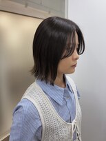 トッカ ヘアアンドトリートメント 大宮店(tocca)&nbsp;伸ばしかけロブ × 控えめプレイングカラー