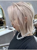 白髪生かしミルクティーカラー
