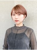 ハンサムショート/丸みショートボブ/20代30代40代50代/顔周り