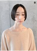 【coyoi】前上がりミニボブ×グレーベージュ２