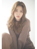 大人暖色系カラーxセンターパート