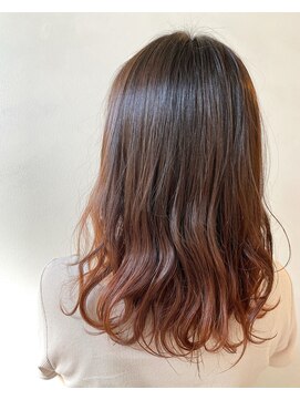 フィゼル 福島店(fizelle) くすみオレンジ　グラデーション　原明日香