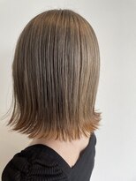 ヘアーサロン フーガ 春日部店(HAIR SALON fuuga)&nbsp;切りっぱなしボブ／裾カラーオレンジ