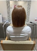 前髪/ピンクベージュ/インナーグレージュ/ベージュ
