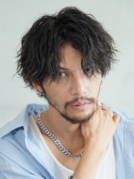 フィフス 渋谷(fifth) 波巻きパーマメンズヘアメンズマッシュ波巻きスパイラルパーマ