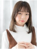 シースルーバングでツヤ髪レイヤーロングj小山10代20代30代
