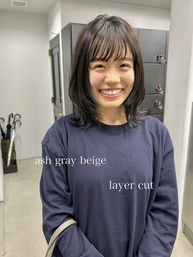 ヘアー アイス 御器所本店(HAIR ICI) ふんわりカールヘルシースタイルショコラアッシュミディアム