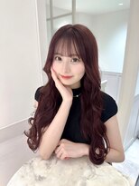 ランド 原宿表参道(LAND)&nbsp;前髪カットがかわいいブリーチなしピンクカラー