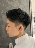 ツーブロックショート