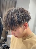 【KING STYLE】マッシュツイストパーマツーブロック短髪