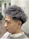 スパイキーフェード ダークシルバー
