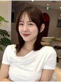 髪質改善＊似合わせカットミディアムヘア＊美髪【Zina難波】