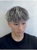 ツイストパーマ×ホワイトメッシュ