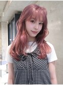 ハイトーンカラーホワイトブロンドミルクティーベールピンク韓国