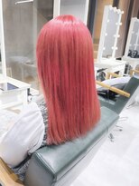 デイズ(days)&nbsp;ブリーチ1回ダブルカラー セミロング×透明感レッド