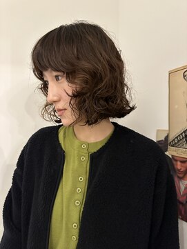 ニーム(nimes) ボブパーマドライパーマブラウンカラー