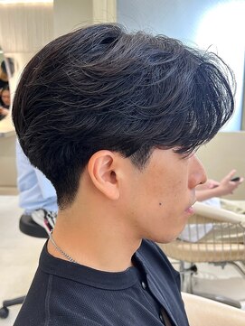 ニコ トウキョウ ヨコハマ(nico) メンズセンターパートウルフセンターパートニュアンスパーマ襟足