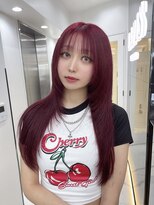 ラピス 渋谷本店(Lapis)&nbsp;ワインレッド/シールエクステ/レイヤーカット