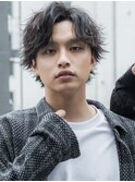 センターパート×ツイストスパイラル