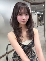 ボタン ハカタ(VOTAN hakata) 博多/顔周りカット/ワンホンレイヤー/ピンクブラウン
