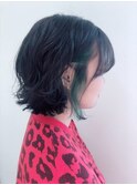 ボブ×インナーカラー