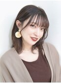 *20代30代40代大人の耳かけ無造作フリンジミディ*【武田】