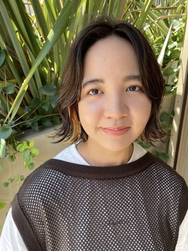 ツール ヘアプラスライフ ラボ(TOOL hair+life lab.) ナチュラルベージュにポイントカラーを