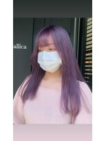 ヘアサロン ガリカ 表参道(hair salon Gallica)&nbsp;【柴田優香】パープルアッシュ寒色系カラー派手髪透け感<表参道>