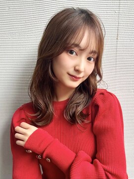 フォルテリノ ナゴヤ(FORTE Lino) 韓国前髪顔まわり×ショコラアッシュふんわりカール【髪質改善】