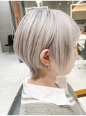 前下がりショートボブ/ハンサムショート/耳掛け/ツーブロック
