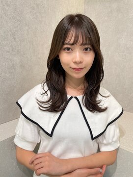 エジョン 幡ヶ谷店(Aejon) くびレイヤー前髪エモージュピンクベージュレイヤーカット小顔