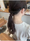 編み下ろしヘア
