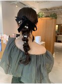 ヘアセット 編みおろし