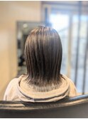 ハイライトで白髪をデザイン◆オリーブベージュ