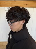 名古屋天白区シャドウパーママッシュ黒髪癖毛風パーマ