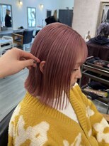 グリードヘアー(greed hair)&nbsp;baby pink × 切りっぱなしbob