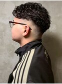 スペインカール オールバック メンズパーマ バーバー