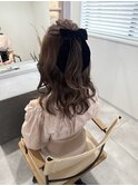 韓国風ハーフアップ