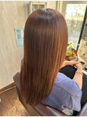 大人可愛いヘア/ナチュラルストレートロング/ショコラブラウン