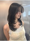 レイヤーカット/顔まわりカット/ウルフカット
