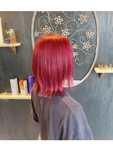 バレッタ(Hair salon Valletta)&nbsp;ダブルカラー　ピンクレッド