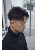 短髪アップバング